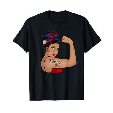 Filipina Girl Unbreakable Rosie the Riveter Shirt