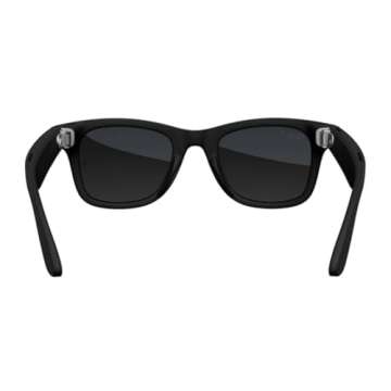 Meta Ray-Ban Smart Glasses, Wayfarer, Matte Black/Polarized Gradient Graphite, Regular