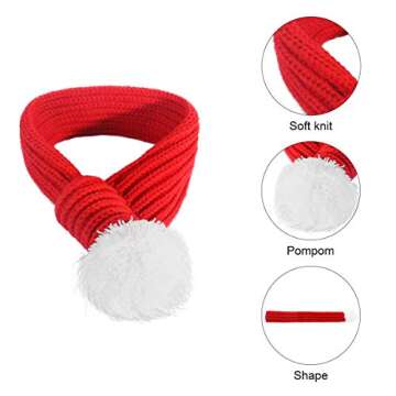 PEDOMUS Dog Christmas Scarf New Year dog cat Costume Large Red Pet Scarf Pet Apparel for Dogs（L）