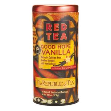 The Republic of Tea - Good Hope Vanilla Herbal Red Tea, Naturally Caffeine-Free African Rooibus - 36 Tea Bags