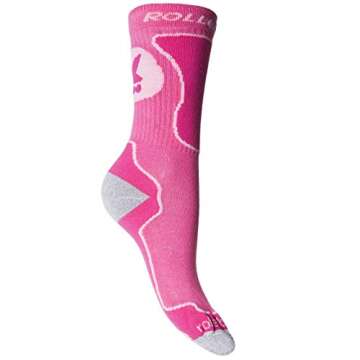 Rollerblade Boys Modern Performance Kids Socks, Inline Skating, Multi Sport, Fuschia and Pink, Fuchsia/Pink, Small US