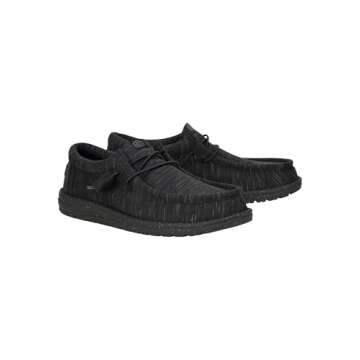 Hey Dude Men's Wally Stretch Fleece Midnight Size 11, Men’s Shoes, Men's Slip-on Loafers, Comfortable & Light-Weight