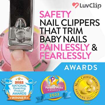 LuvClip Adjustable Baby Nail Clipper Toddler Nail Cutter Fingernail Clippers for Kids Babies Infant Newborn Essentials Registry for Baby Must Have Baby Items New Born Care Products Girl or Boy [Color]