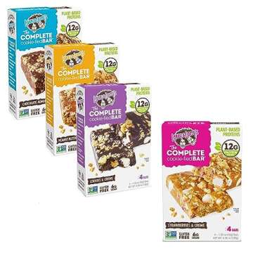 Lenny & Larry's Cookie-fied 16-Bar, 4 Flavor Variety Pack, Plant-Based Protein Bars, Gluten Free, Vegan Non-GMO 16-Count