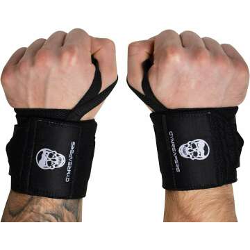Gymreapers Weightlifting Wrist Wraps (IPF Approved) 18" Professional Quality Wrist Support with Heavy Duty Thumb Loop - Best Wrap for Powerlifting Competition, Strength Training, Bodybuilding
