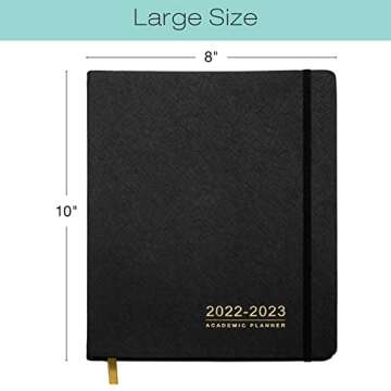 Global Printed Products Monthly & Weekly 2022-2023 8"x10" Academic Planner: 14 Months June 2022 Through July 2023 (Black)