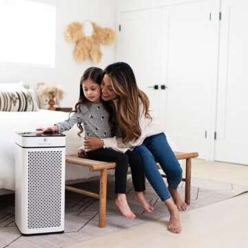 Medify MA-40 UV Light Air Purifier with True HEPA H14 Filter | 1,793 ft² Coverage in 1hr for Wildfires Smoke, Odors, Pollen, Pets | Quiet 99.9% Removal to 0.1 Microns | White, 1-Pack