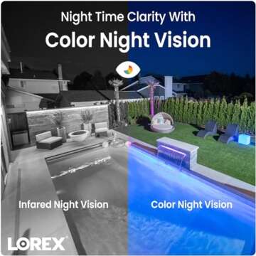 Lorex Fusion 4K Security Camera System w 2TB NVR - 8 Channel PoE Wired Home Security w 8 Metal Cameras - Motion Detection, Active Deterrence, 2-Way Audio, Color Night Vision, Weatherproof Surveillance