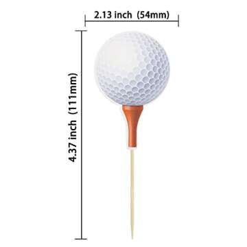 Gyufise 36Pcs Golf Cupcake Toppers Sports Golf Ball Cupcake Picks Golf Birthday Cake Decorations Baby Shower Golf Sports Players Theme Birthday Party Cake Decorations