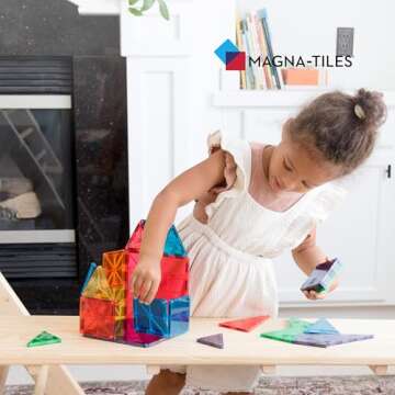 MAGNA-TILES Classic 32-Piece Magnetic Construction Set - Build, Create & Inspire