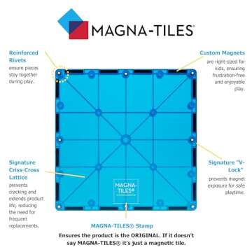 MAGNA-TILES 32-Piece Magnetic Building Set for Kids