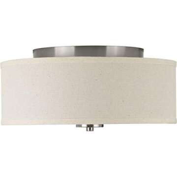 Progress Lighting P3713-09 Inspire Two-Light Flush Mount, Brushed Nickel