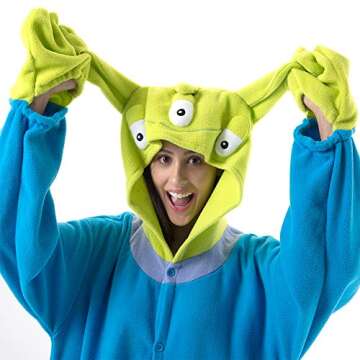 Unisex Alien Onesie Pajamas for Cosplay and Comfort