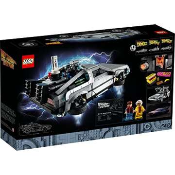 LEGO Icons Back to The Future Time Machine 10300, Model Car Building Kit Based on The Delorean from The Iconic Movie, Perfect Build for Teens and Adults Who Love to Create