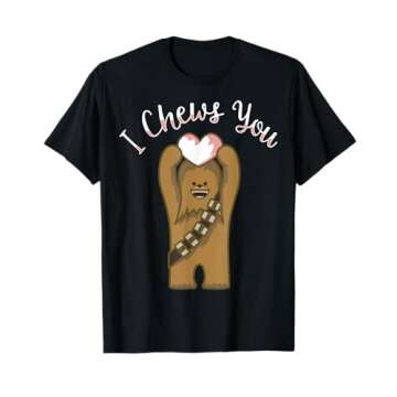 Star Wars Valentine's Day Chewbacca I Chews You Disney+ T-Shirt