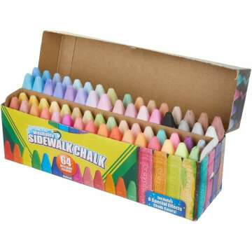 Vibrant Crayola Chalk Collection - 48 Colorful Pieces for Creativity