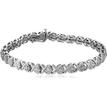 Sterling Silver Diamond Bracelet Clarity