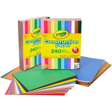 Crayola Construction Paper - Bulk School Supplies for Kids