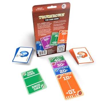 Touchdown! Fun Card Games - The Fast-Paced, Football Themed Card Game That Anyone Can Play, 2-4 Players, Ages 7+, Family Game Night, Card Games for Adults and Kids, Stocking Stuffers