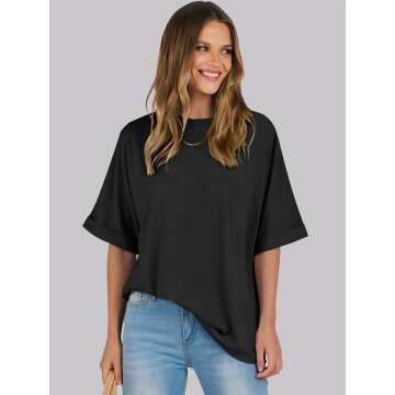 ANRABESS Women's Oversized Summer Tee Shirt 2024