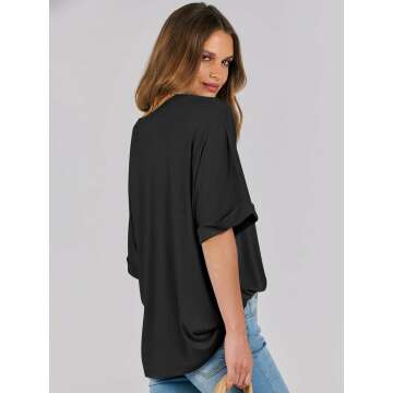 ANRABESS Women's Oversized Summer Tee Shirt 2024