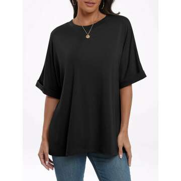 ANRABESS Women's Oversized Summer Tee Shirt 2024