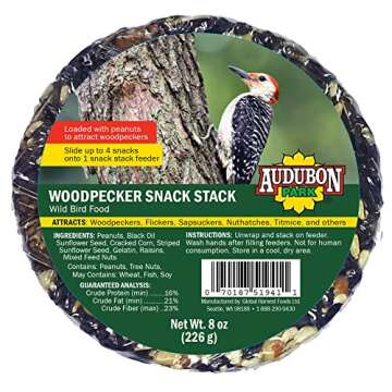 Audubon Park 13141 Woodpecker Snack Stack Bird/Wildlife Food, 1-Pack