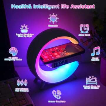 Wireless Speaker Charger & Atmosphere Light - 2024