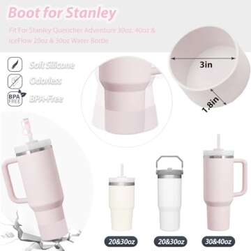 Stanley Cup Accessories Set in Rose Quartz