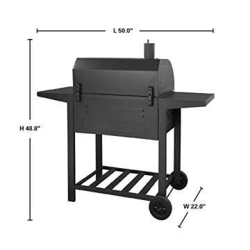 Royal Gourmet 24 Inch Charcoal Grill BBQ with Cover