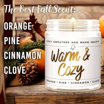 WAX & WIT Warm and Cozy Christmas Candles Scented, Fall Candles, Cinnamon Candle, Pine Candle, Holiday Candles, Winter Candles, Holiday Candle Scented, Cozy Candle, Xmas Candles, Autumn Candle