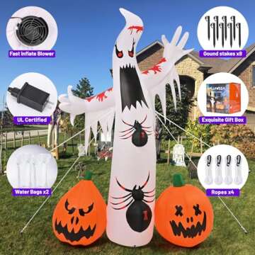 Kesfitt Halloween Inflatable Yard Decor 8FT