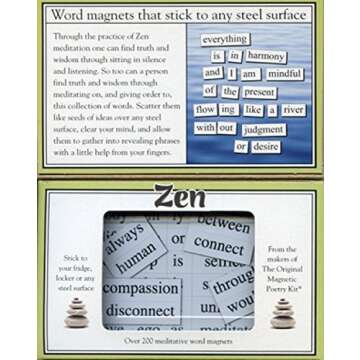 Magnetic Poetry - Zen Kit - Words for Refrigerator - Write Poems and Letters on The Fridge - Made in The USA