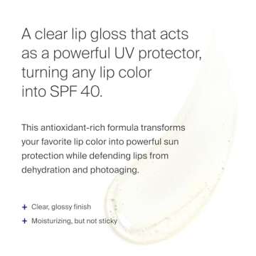 Supergoop! Lipscreen Shine SPF 40, 0.34 fl oz - Water-Resistant Clear Lip Gloss - Broad Spectrum SPF Lip Balm with Grape Seed Extract, Sunflower Seed Oil & Kelp Extract - Non-Sticky Formula