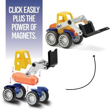 Magnetic Toy Cars Set for Kids - 42 Pieces