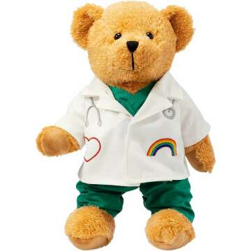 Adorable Doctor Bear Plush Gift - Comforting Companion for Kids