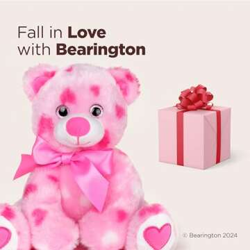 Bearington Pink Plush Teddy Bear - 8.5"