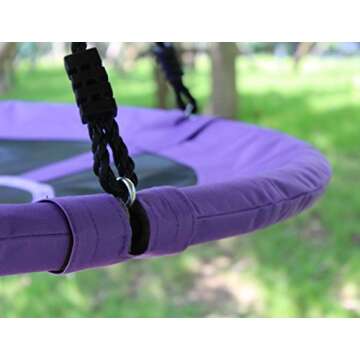 Movement God Saucer Tree Swing for Kids & Adults - Outdoor 32" Diameter Durable Swing-Easy Installation (Purple)