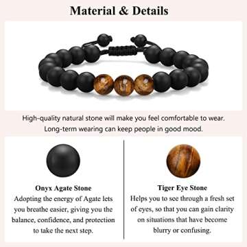 UNGENT THEM Fathers' Day Gifts for Husband from Wife, Husband Birthday Ideas Christmas Anniversary Wedding Sweetest Valentine's Day Gifts for Him Men Bracelet