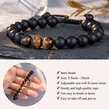 UNGENT THEM Fathers' Day Gifts for Husband from Wife, Husband Birthday Ideas Christmas Anniversary Wedding Sweetest Valentine's Day Gifts for Him Men Bracelet