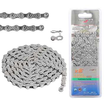 Hycline Bike Chain 6/7/8-Speed,Bicycle Chain 1/2x3/32 Inch,Special Steel for Road Mountain Racing Cycling (116 Links)-Silver