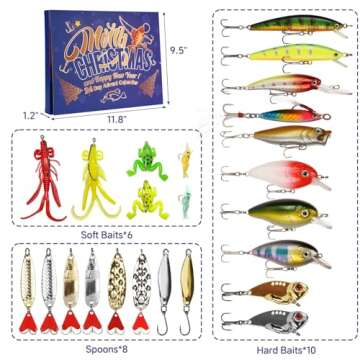 Fishing Advent Calendar 2024: 24 Days of Fishing Lures & Tackle