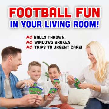 Fourth Down® - The Best Football Card Game for Super Bowl, Birthdays, Parties, Family Game Night, Travel for Kids, Football Fans, Friends, Family! 2-5 Players Age 7+