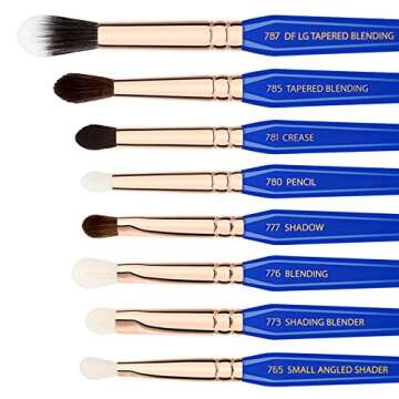 Bdellium Tools Professional Makeup Brush Golden Triangle - Eyes Only 15pc. Brush Set with Stand-Up Pouch