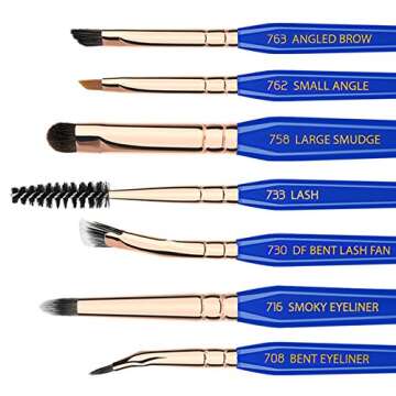 Bdellium Tools Professional Makeup Brush Golden Triangle - Eyes Only 15pc. Brush Set with Stand-Up Pouch