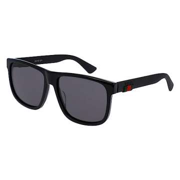 Gucci GG 0010 S- 001 BLACK/GREY Sunglasses,male, 58-16-145