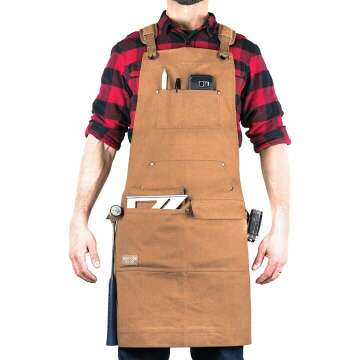 Hudson Durable Goods - Woodworking Edition - Waxed Canvas Apron - Brown