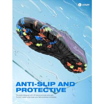 SIMARI Water Shoes for Women Men Barefoot Breathable Quick-Dry Aqua Sports Beach