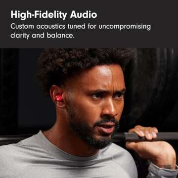 Beats Solo Buds - Wireless Bluetooth Earbuds | 18 Hours of Battery Life | Apple & Android Compatibility | Built-in Microphone - Transparent Red