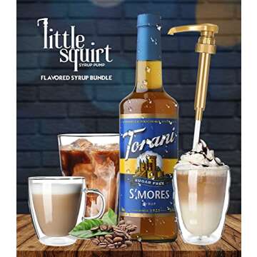 Torani Sugar Free S'mores Syrup with Pump | 750ml for Coffee Lovers